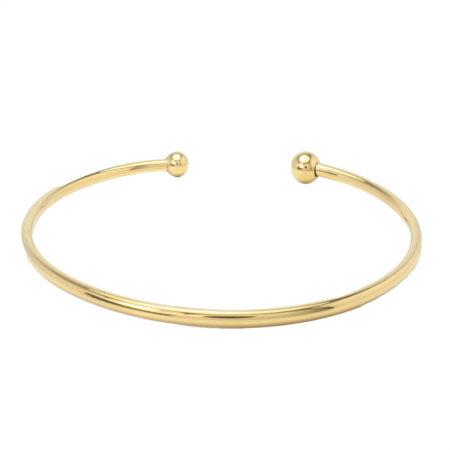 Pulsera Brazalete Para Mujer Delgada Dorada En Acero Inoxidable Ajustable
