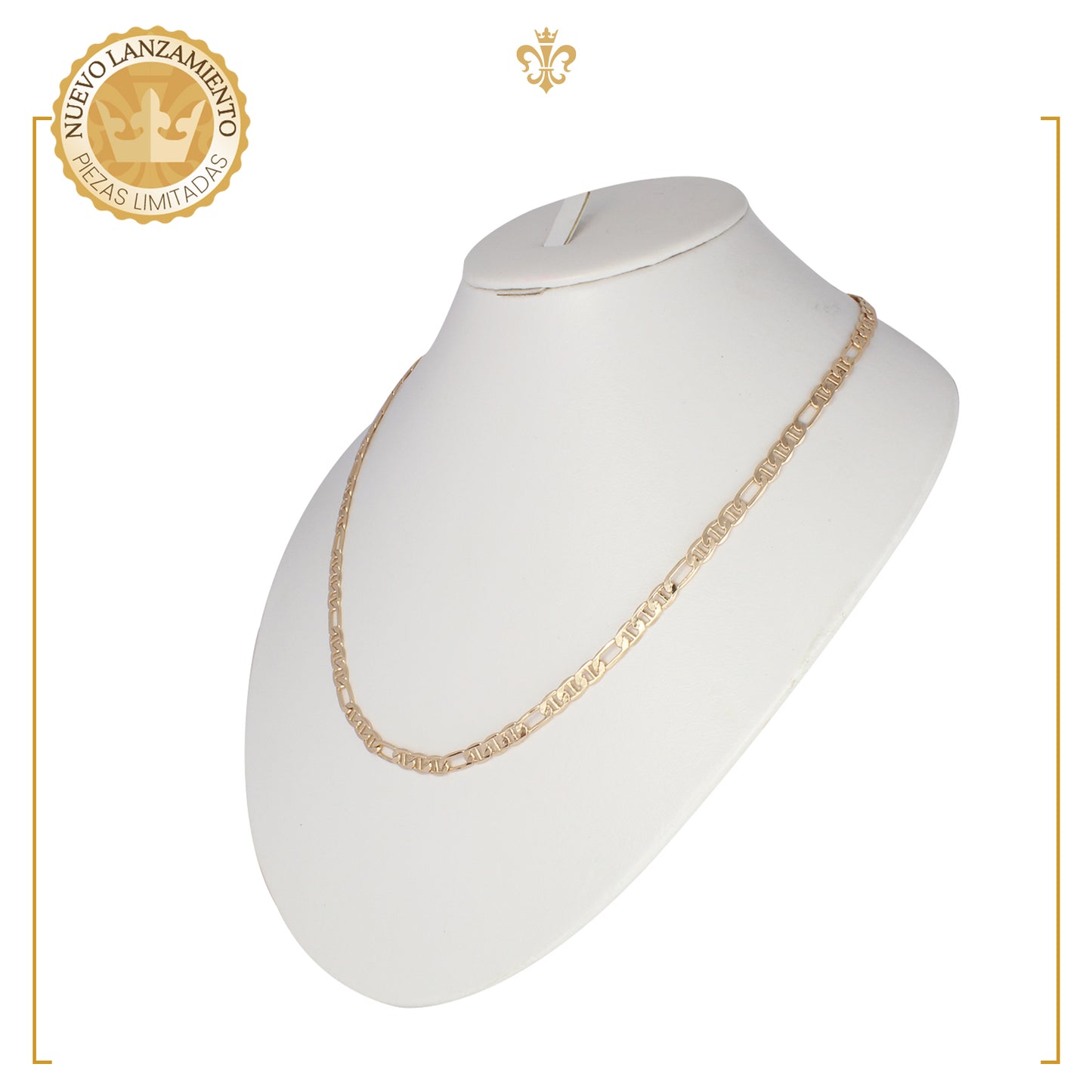 cadena collar tejido Gucci 5mm delgada de moda estilo unisex en oro laminado 18k