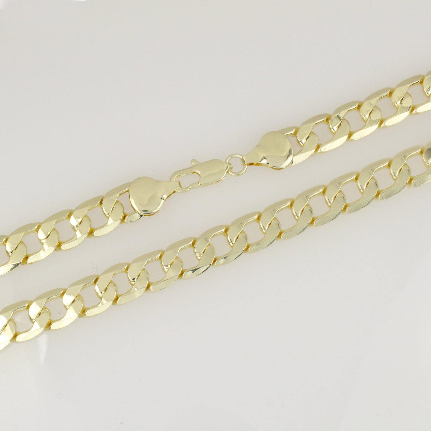 collar cadena gruesa Tejida cubana en 10mm Tipo unisex oro 14k laminado