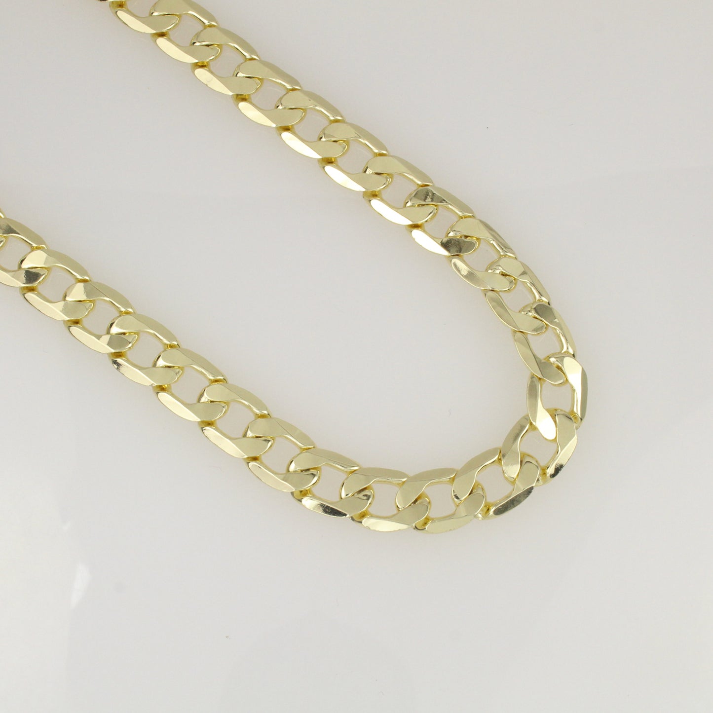 collar cadena gruesa Tejida cubana en 10mm Tipo unisex oro 14k laminado