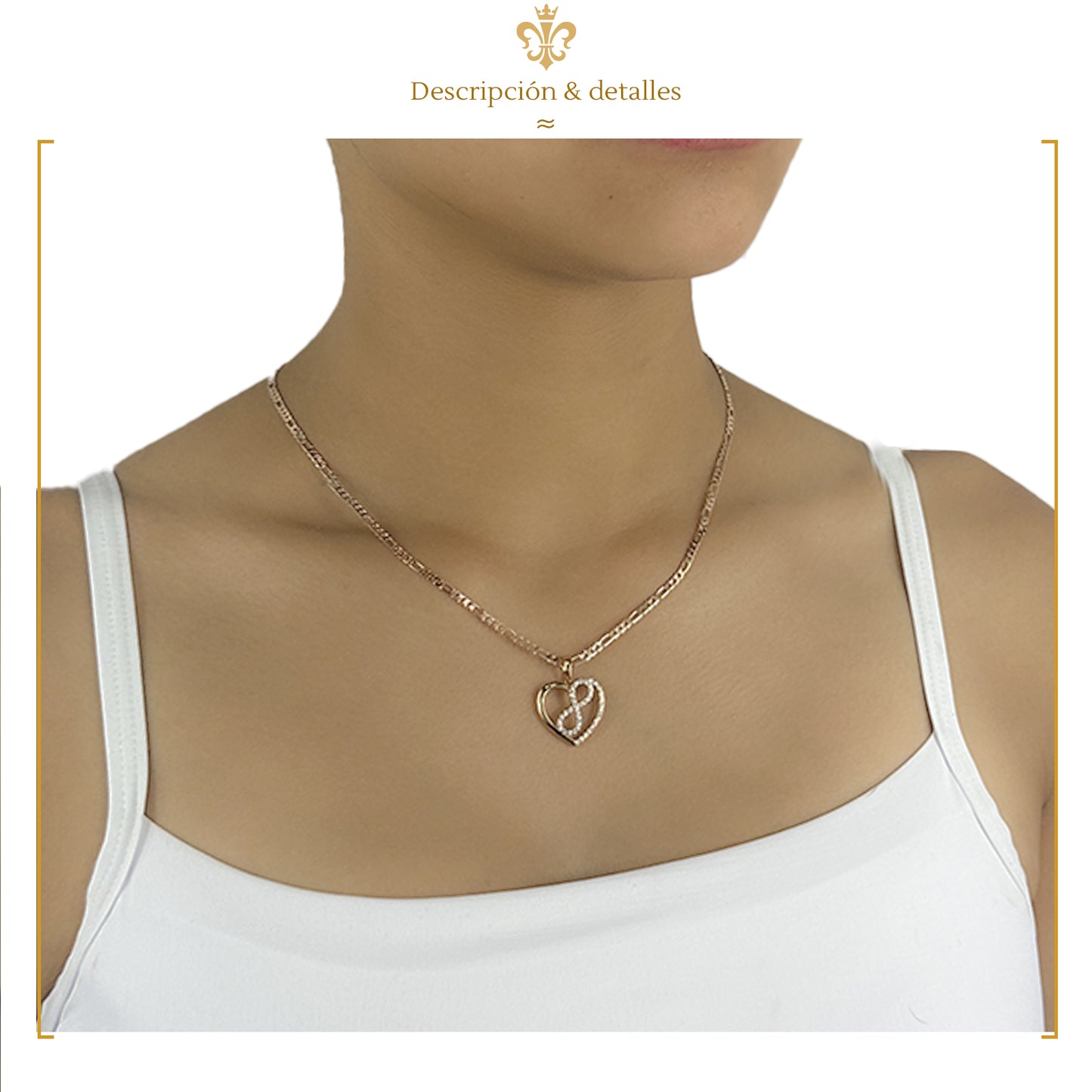 Collar Gargantilla Cadena De Mujer Corazones Amor Infinito