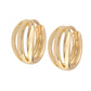 Aretes Arracadas Chicas Oro Laminado Huggies Lisas Mujer