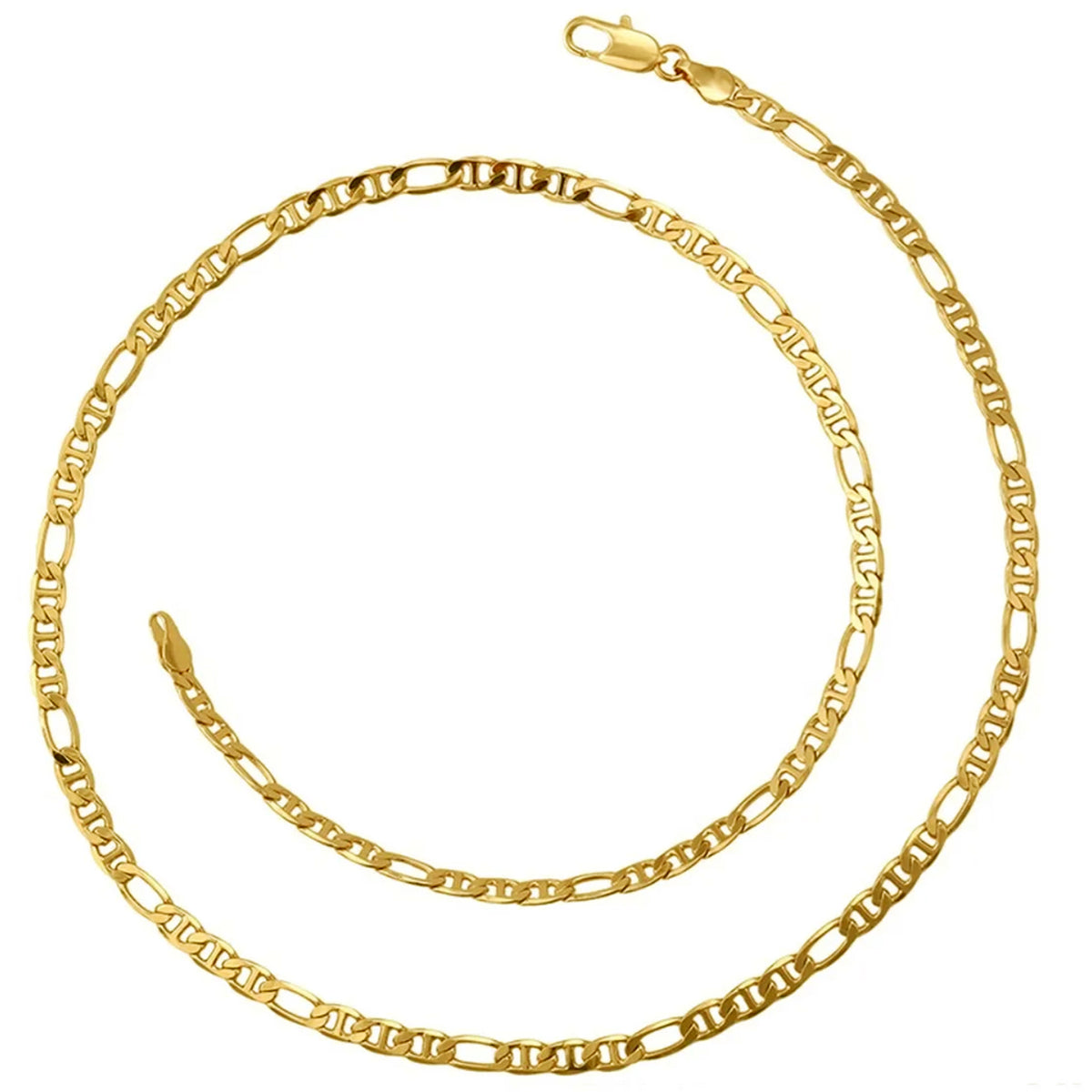 cadena collar tejido Gucci 5mm delgada de moda estilo unisex en oro laminado 24k