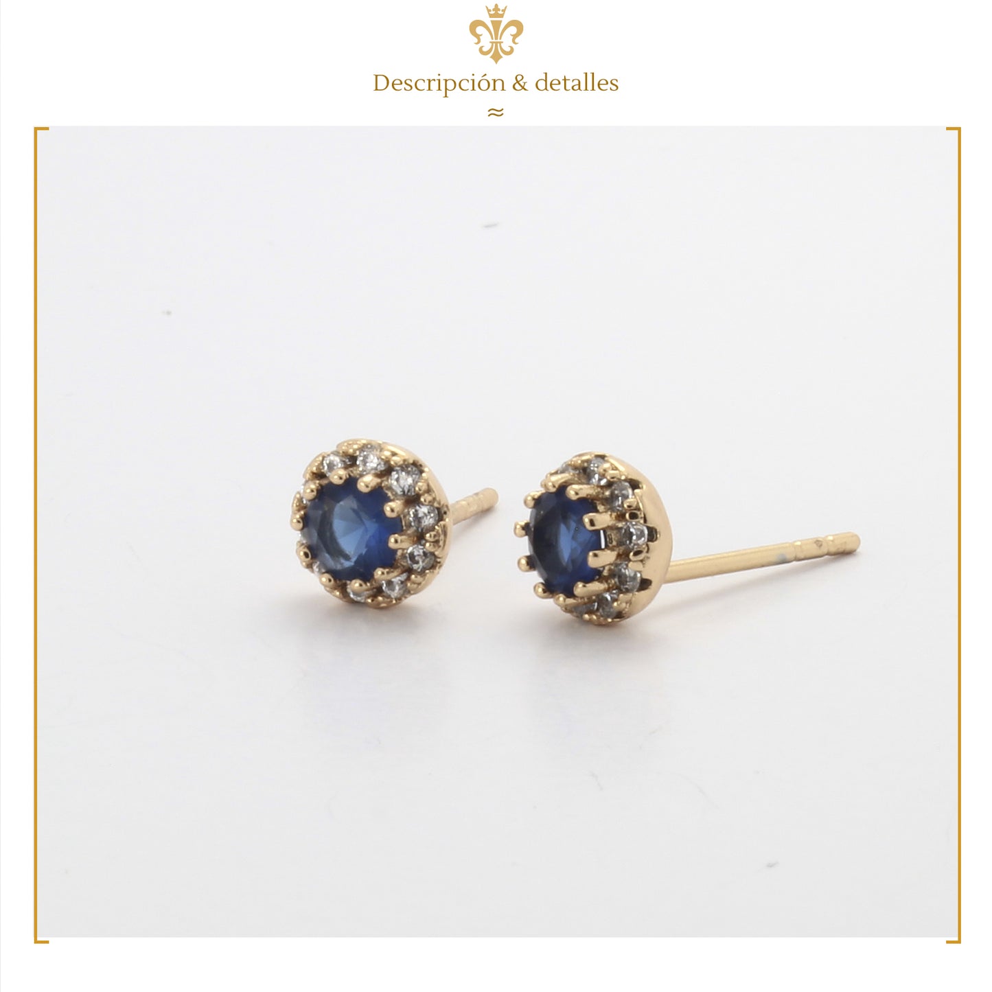 Aretes Broquel Solitario De Colores Para Dama Y Niña Con Cristal Swarovski