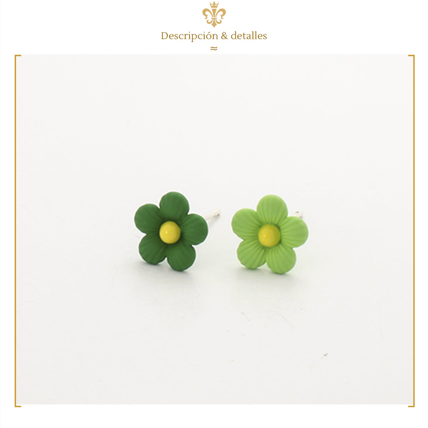 Aretes Broquel De Plata En Forma De Flor De Colores Para Dama Y Niña