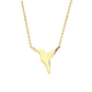 Collar Con Dije Pulido Liso De Colibri En Oro Laminado 14k Para Mujer