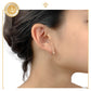 Aretes Huggies De Moda Satinados En Oro Laminado 18k