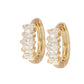 Aretes Arracadas Chicas Oro Laminado Huggies Swarovski Mujer