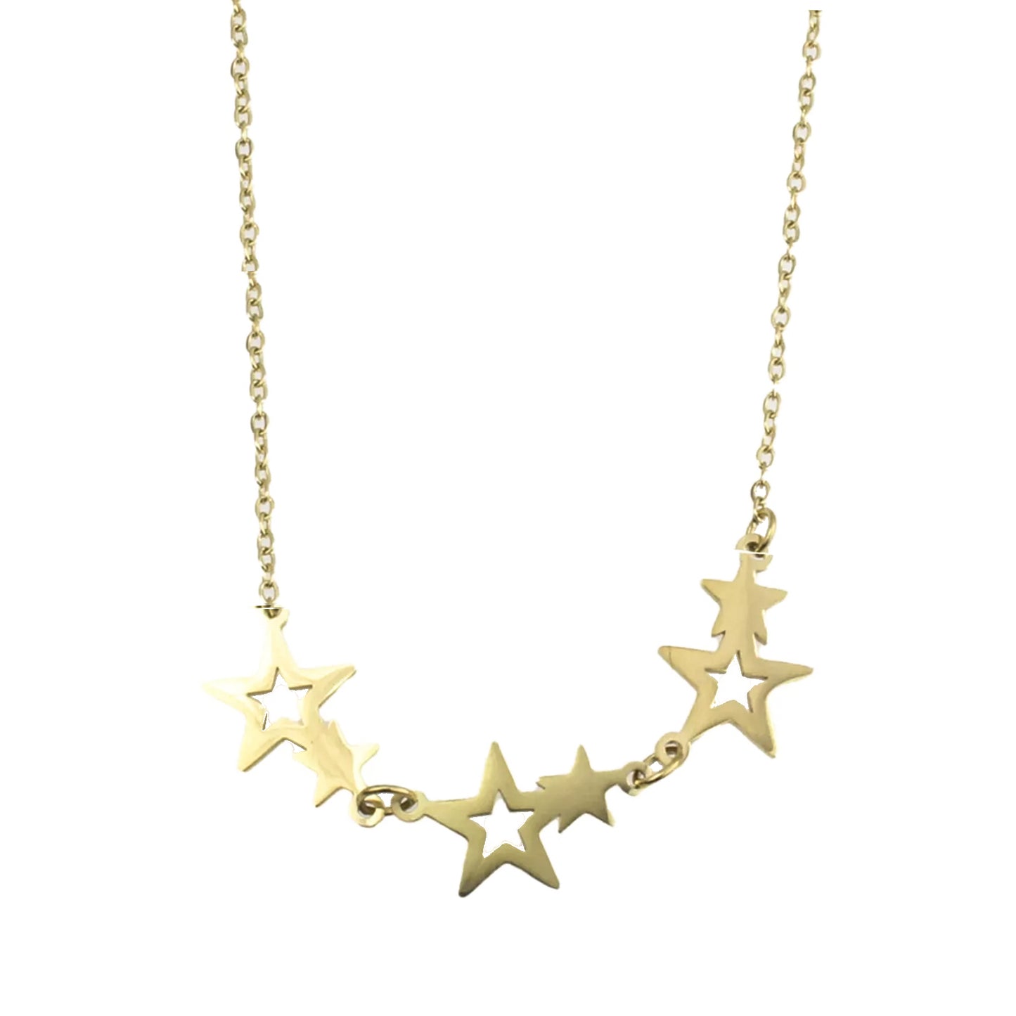 Collar Cadena Dije Estrella Mujer Gargantilla Acero Inoxidable