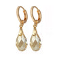 Elegantes Aretes De Cristal Swarovski Largos Con Diseño Gota