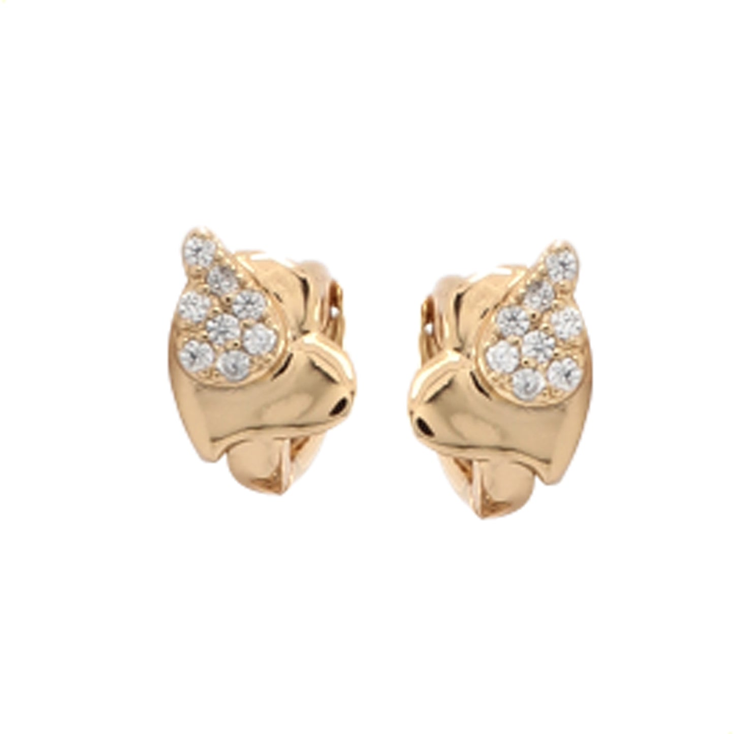 Aretes Corazón Arracaditas Chicas Oro Laminado Huggies Mujer