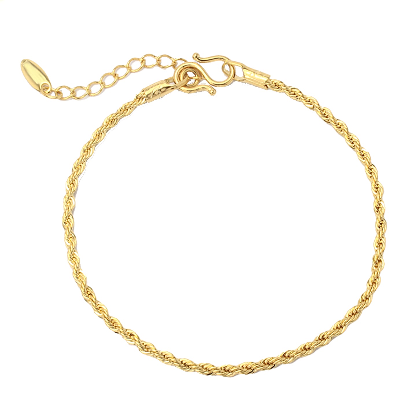 Pulsera Esclava De Oro Laminado 24k Tejido Torsal Unisex