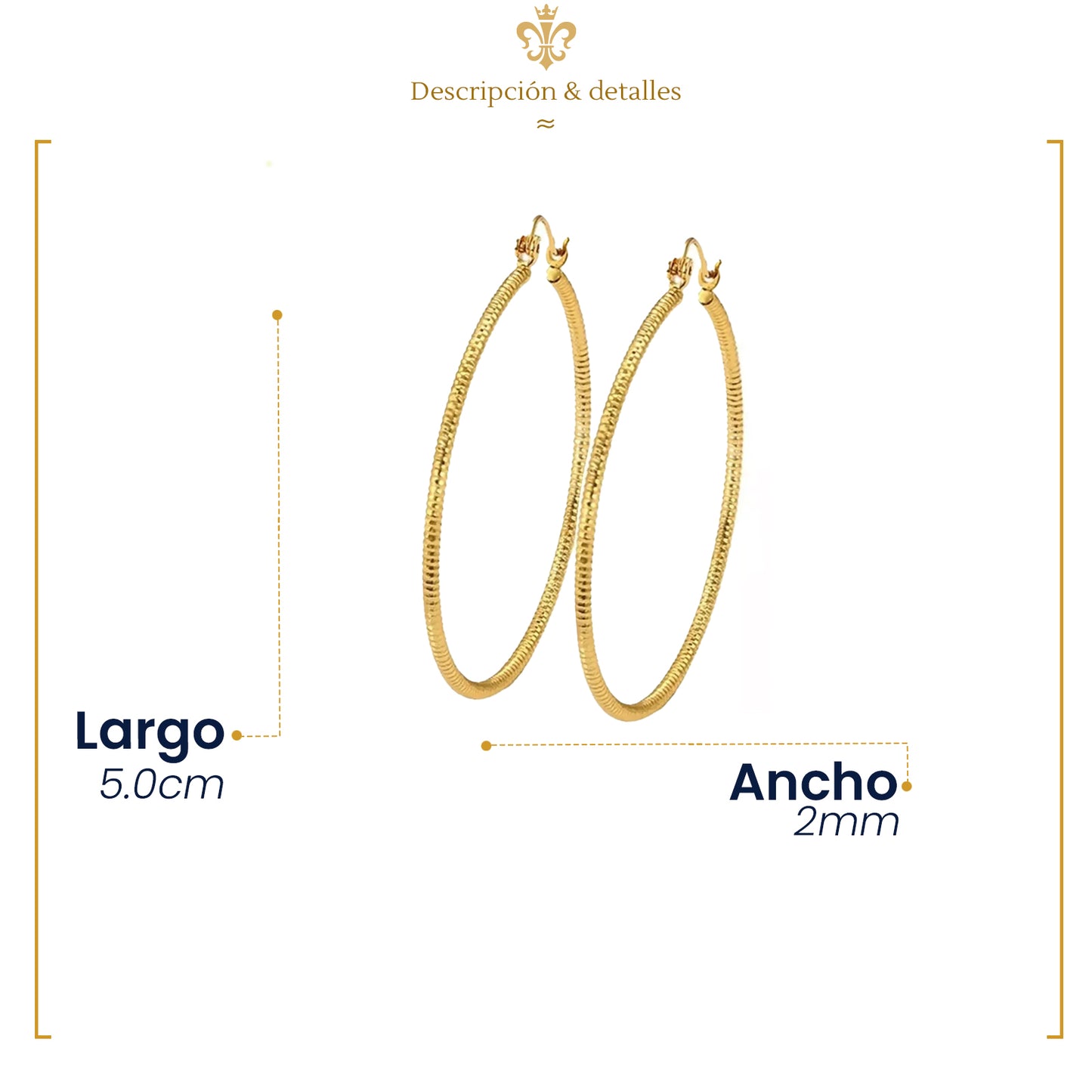 Arracadas Diamantas En Oro Laminado Para mujer