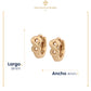 Aretes Arracaditas Para Niña Bebé De Infinito En Oro Laminado 18k