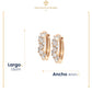 IMPERO JEWELRY Elegantes Aretes De Gotas En Oro 18k Laminado Cristal Swarovski