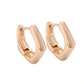 Aretes Huggies De Moda Satinados En Oro Laminado 18k