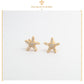 Aretes Broqueles De Bolita Estrellas De Mar Mujer Swarovski