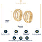 Aretes Arracadas Chicas Oro Laminado Huggies Lisas Mujer