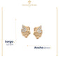 Aretes Corazón Arracaditas Chicas Oro Laminado Huggies Mujer