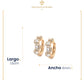 IMPERO JEWELRY Aretes Arracadas De Oro Laminado 18k Huggies Para Mujer