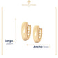 IMPERO JEWELRY Aretes Arracadas Oro Laminado 18k Para Dama Huggies Lisos