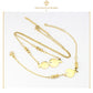 IMPERO JEWELRY Set Dije Y Pulsera De Pez De Oro Lamin 24k Acero Inoxidable