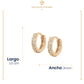 IMPERO JEWELRY Aretes Arracadas Pequeñas Huggies Para Mujer En Oro Laminado