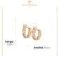 Aretes Arracaditas Huggies Pequeñas Para Mujer Con Cristales En Oro Laminado