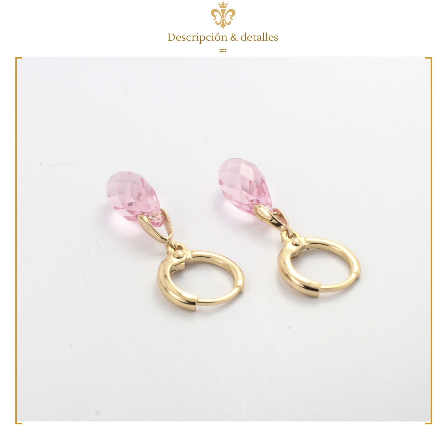 Elegantes Aretes De Cristal Swarovski Largos Con Diseño Gota