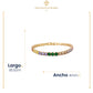 Pulsera Elegante De Diamantes En Colores Para Mujer En Oro Laminado