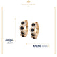 IMPERO JEWELRY Aretes Arracadas De Oro Laminado 18k Huggies Para Mujer