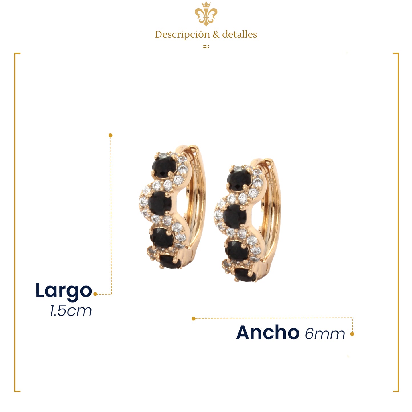 IMPERO JEWELRY Aretes Arracadas De Oro Laminado 18k Huggies Para Mujer