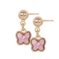 Elegantes Aretes Mariposas De Oro Lamin De 18k Con Swarovski