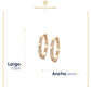 IMPERO JEWELRY Huggies Aretes Arracada De Cristal Tipo Swarovski Colgantes En Oro Laminado 18k Para Dama