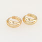 Aretes Arracadas Chicas Oro Laminado Huggies Lisas Mujer