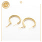 Arracadas Chicas Triples Doradas Joyeria De Oro Laminado 18k