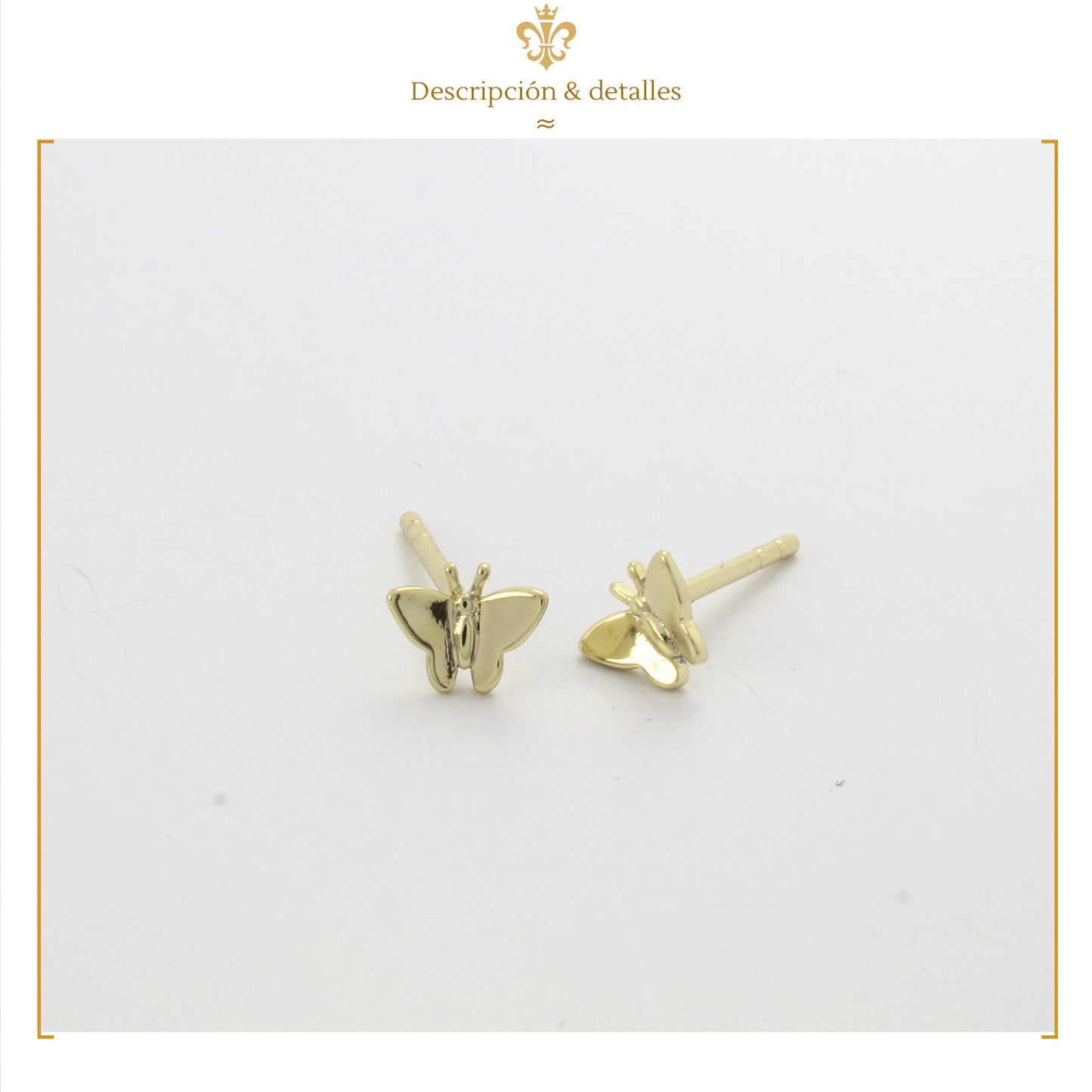 Juego Triple De Pendientes Mariposa Broqueles Con Diamantes