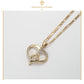 Collar Corazón Abrazo Hijo Amor Familia Dorado Oro Laminado