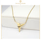 Collar Con Dije Pulido Liso De Colibri En Oro Laminado 14k Para Mujer