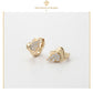 Aretes Corazón Arracaditas Chicas Oro Laminado Huggies Mujer