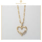 Collar Amor Dije Corazón Infinito Zirconias Oro Laminado