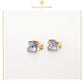 Aretes Arracaditas De Oro Laminado 18k De Mariposas Con Cristales