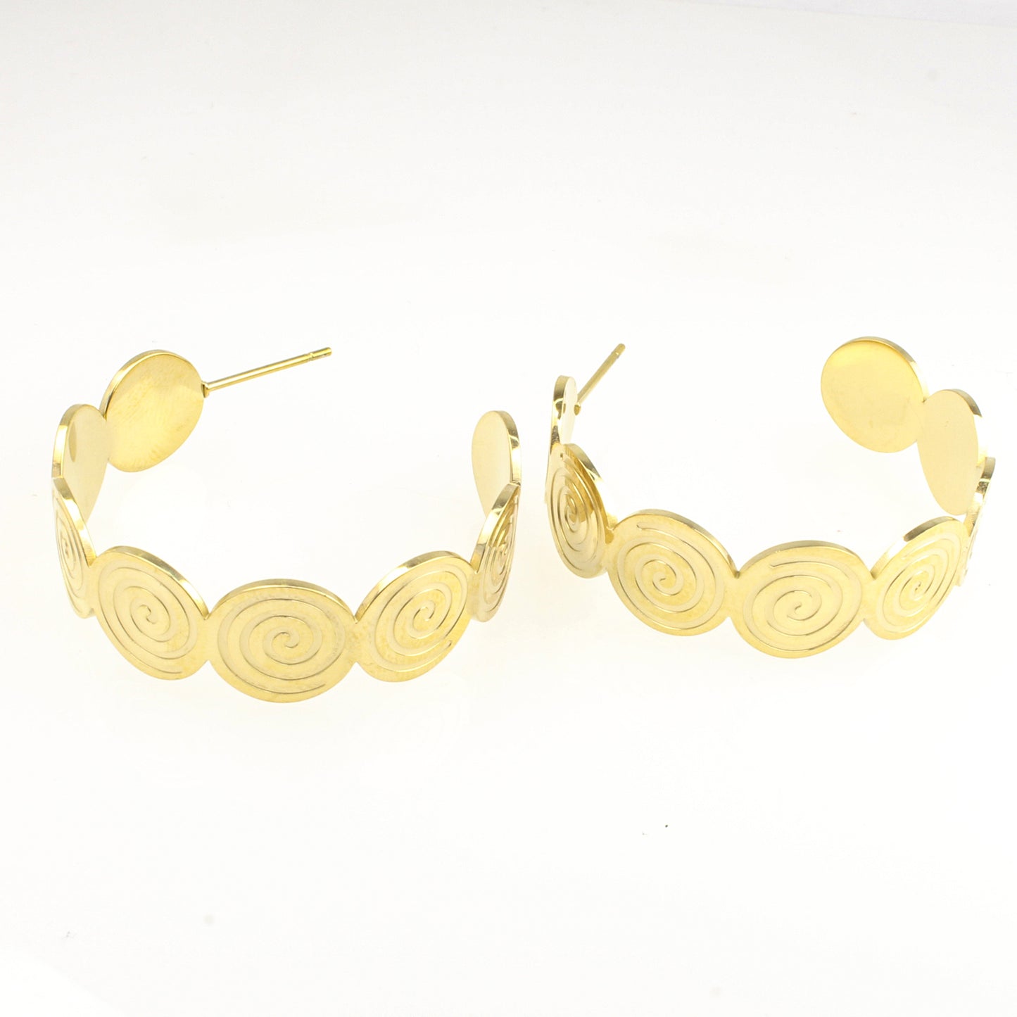 Aretes Arracadas Acero Inoxidable con Finos acabados Para Mujer