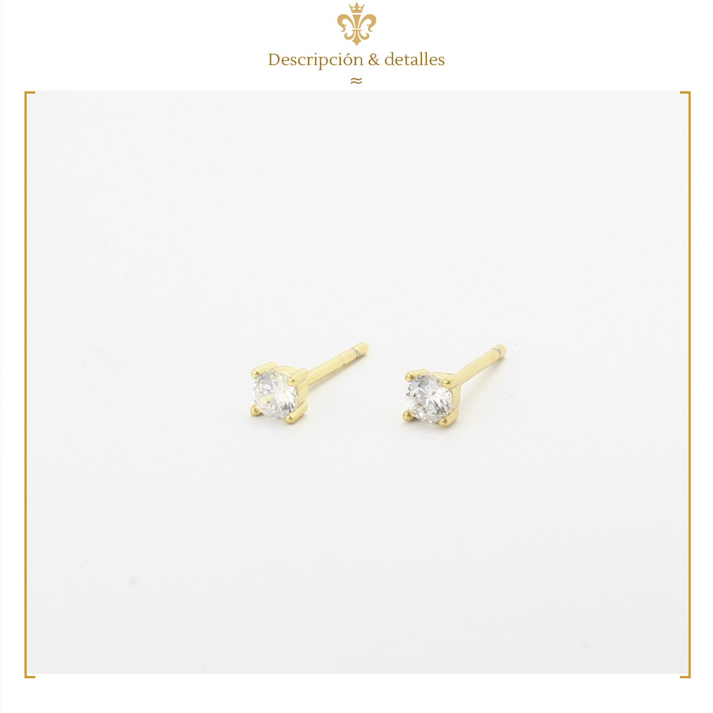 juego de 3 aretes flores con cristales en oro 14k laminado para dama