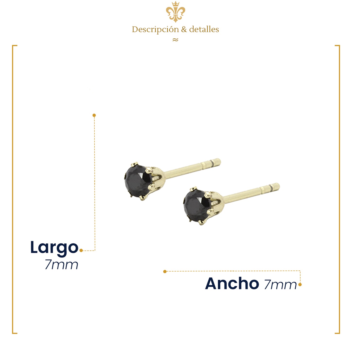 Aretes Broqueles Swarovski De Colores En Oro Laminado 14k Pequeños De 3mm