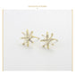 Aretes De Estrellas Broqueles Swarovski Oro Laminado 18k