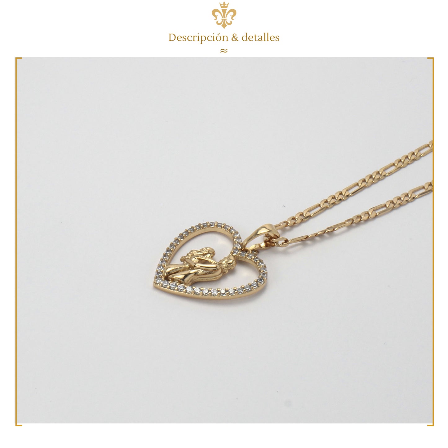 Collar Pareja Enamorada Novios Amor Corazón Oro Laminado