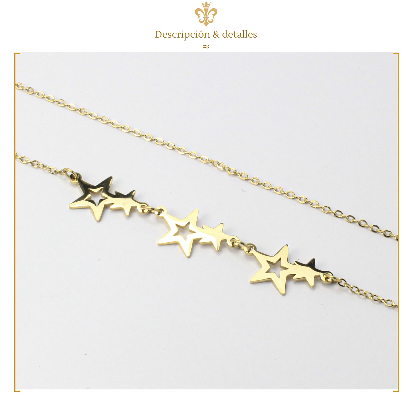 Collar Cadena Dije Estrella Mujer Gargantilla Acero Inoxidable