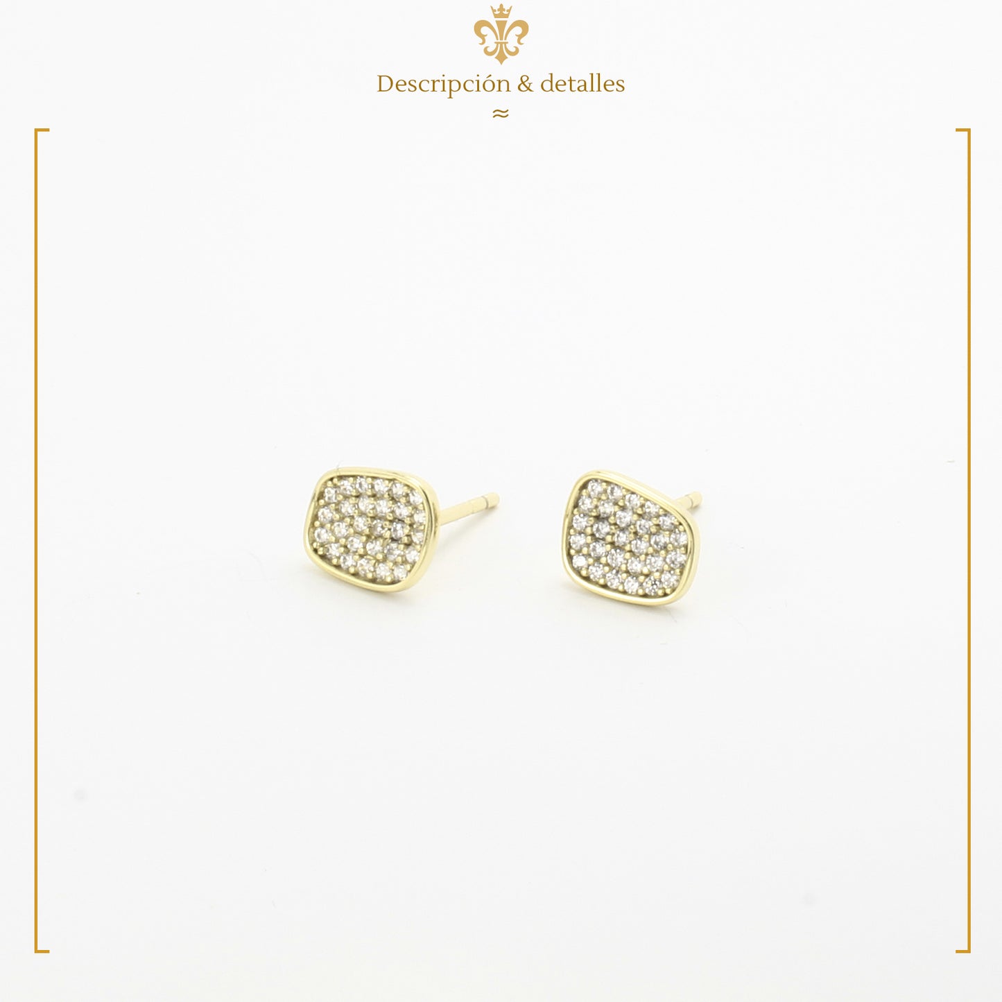 Aretes Estrellas Mujer Oro 14k Laminado Flor Cristal Swarovski Para Dama