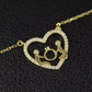 Collar Con Dije De Corazón Para Parejas De Plata 925 Con Finos Cristales